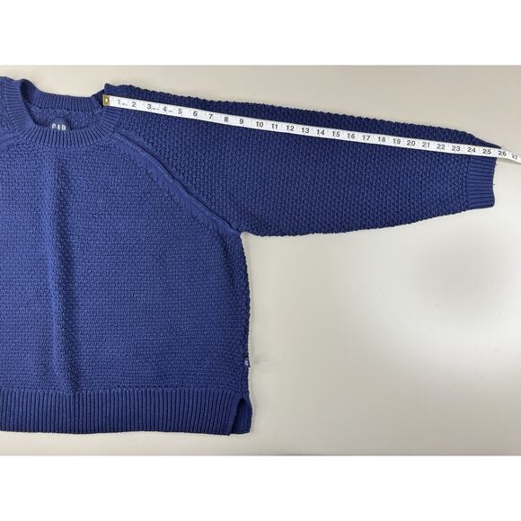 GAP Womens XXL Boxy Fisherman Crewneck Sweater XXL Navy Blue Chunky Knit Preppy - Picture 6 of 10